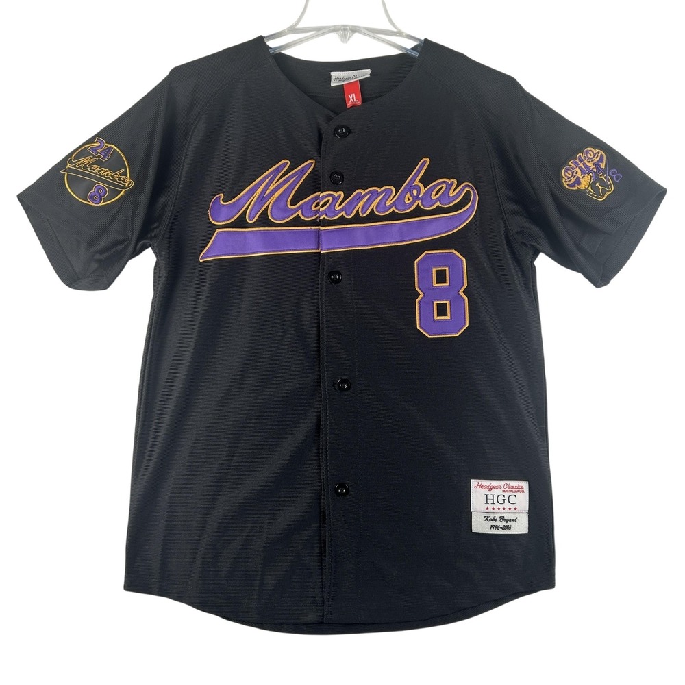 Headgear Classics Jersey Youth XL Kobe Bryant Mamba #8 #24 Short Sleeve Baseball